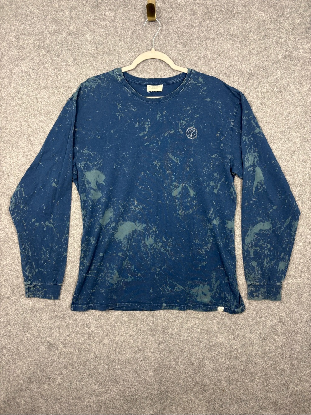 Sand Cloud Blue Distressed Long Sleeve Surf Shirt L